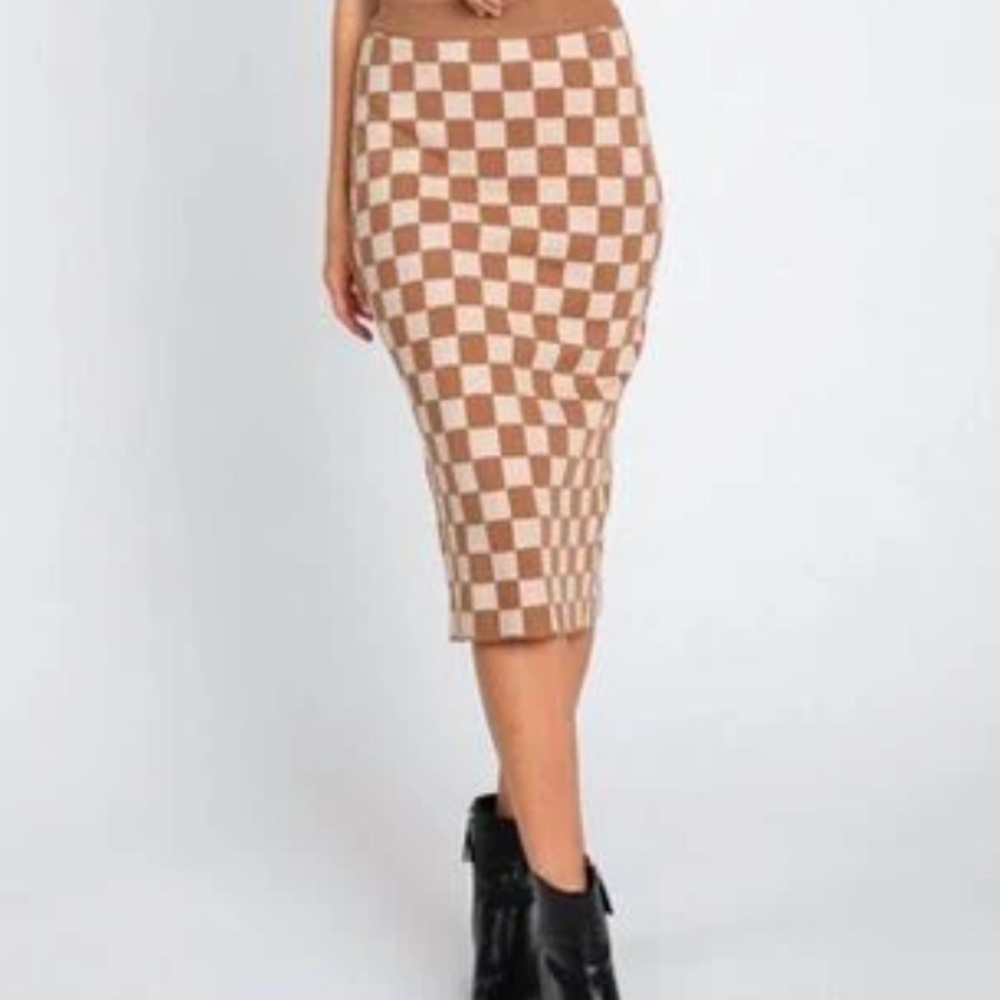 Polagram Checkered  skirt